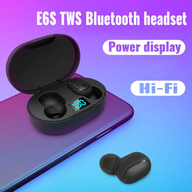 Fone De Ouvido Sem Fio E6s e A6s Bluetooth 5.0